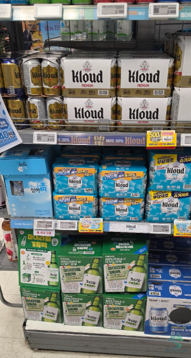 Korean Grocery Store 101: How to Shop at E-mart in South Korea Beer on the shelves at E-mart stores