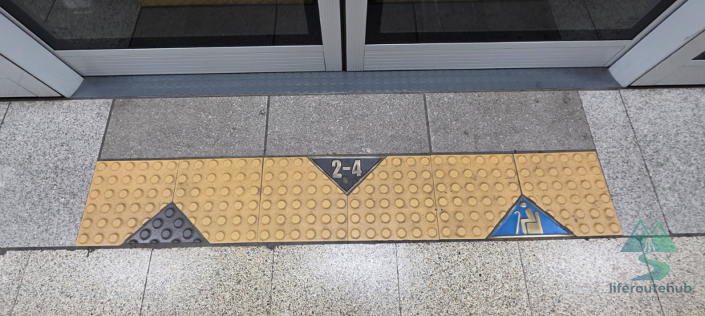 Korean subway platform number